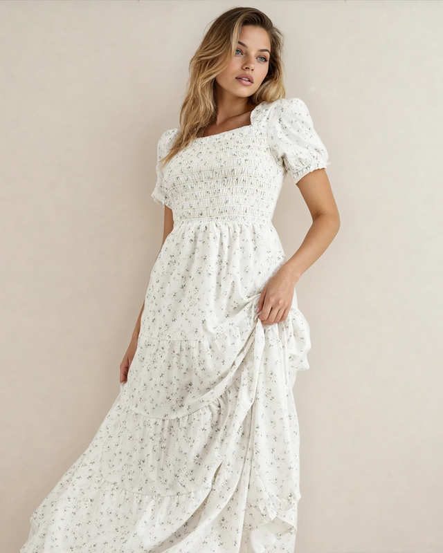 Alena White Maxi Dress