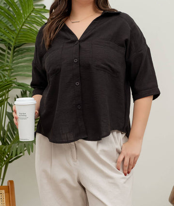 Gauze Short Sleeve Button Down
