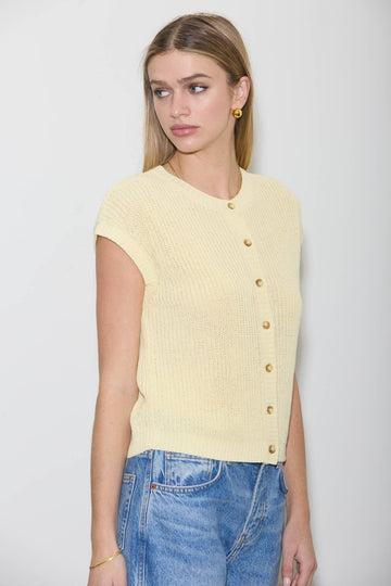 Butter Yellow Knit Cardigan