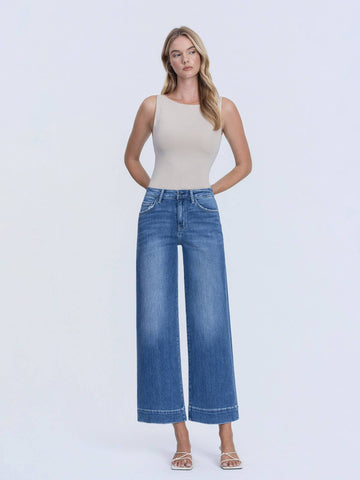 High Rise Crop Wide Trouser