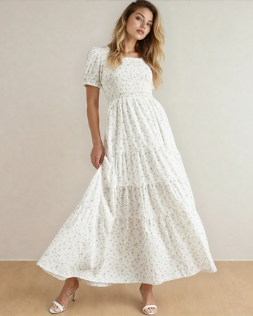 Alena White Maxi Dress