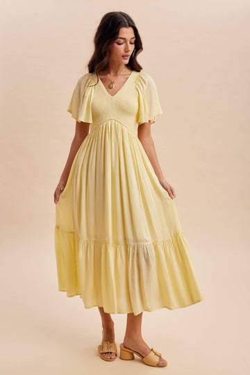 Lemon Water Modal Smocked Dress