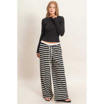 Black Ribbed Long Sleeve