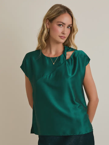 Round Neck Twist Detail Top
