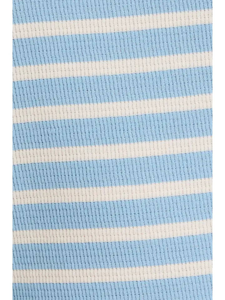 Blue / Cream Striped Set