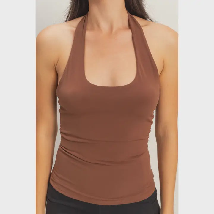 Chocolate Halter Tank Top