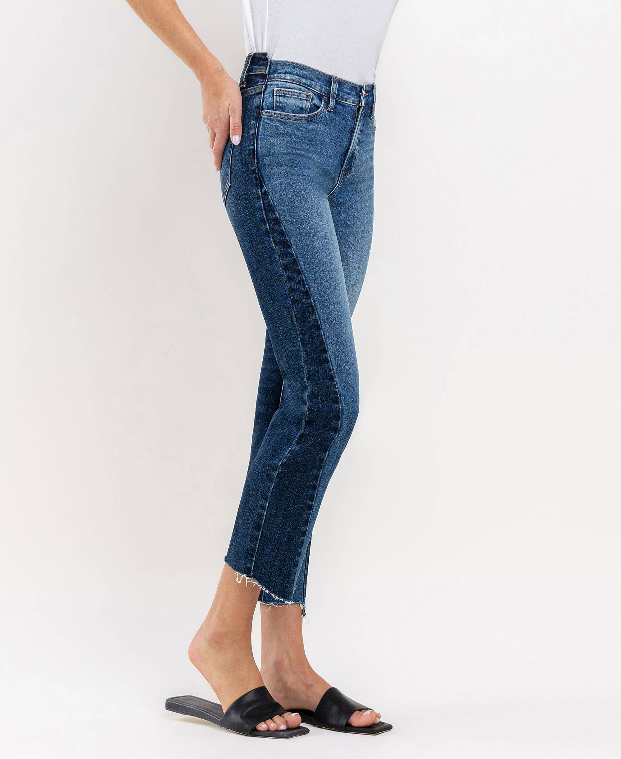 Vervet - High Rise Color Block Straight Jean – The Boutique at Serendipity
