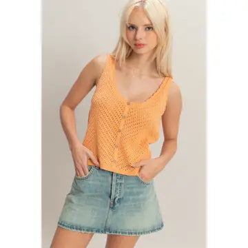 Apricot Sleeveless Top