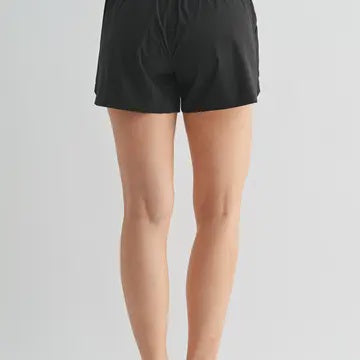 Black - Lined Athleisure Shorts