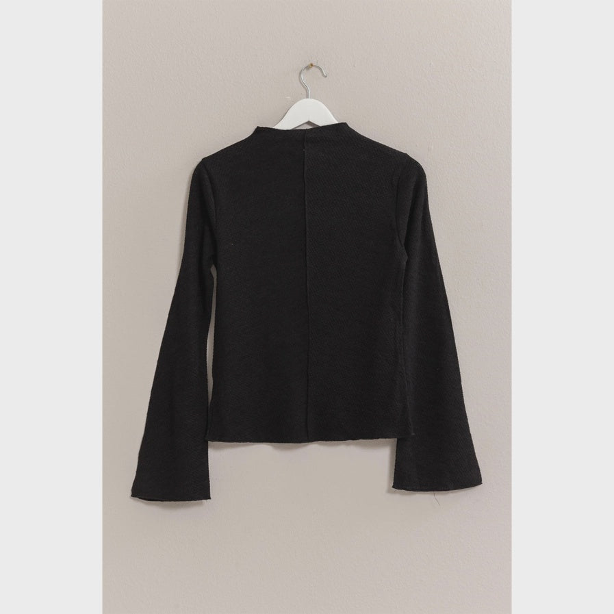 Black - Raglan Long Sleeve Top