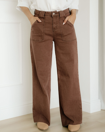 Rylan Retro Washed Patch Pocket Jeans