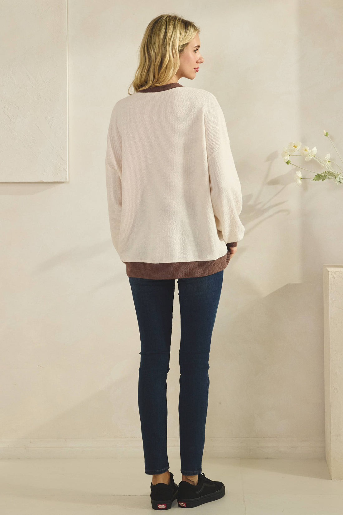 Cream Star Cloudy Knit Top