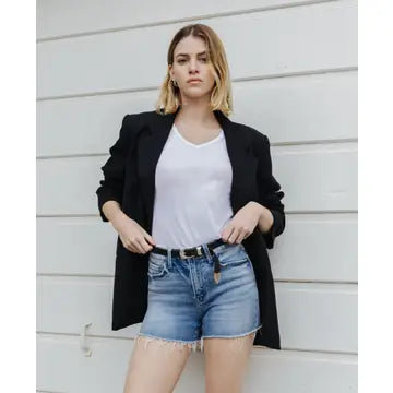Denim High Rise Relaxed Shorts
