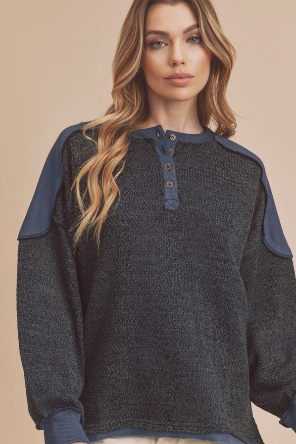 Dark Navy - Felicity Top