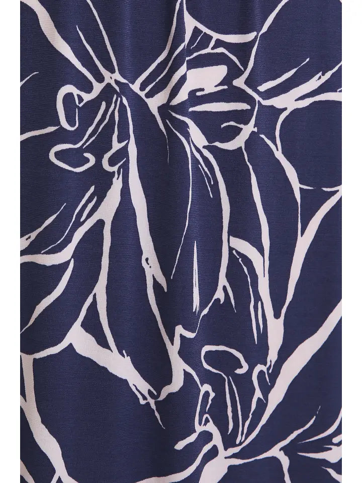 Blue Ivory Floral - PLUS / Wide Leg