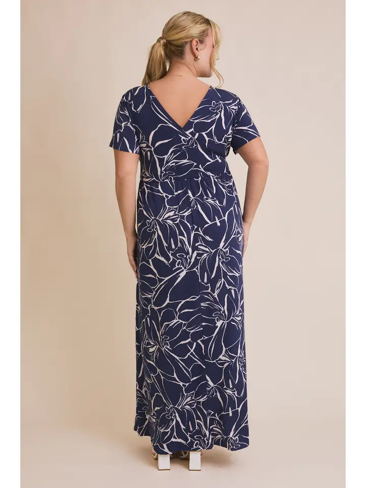 Blue Ivory Floral - PLUS / Wide Leg