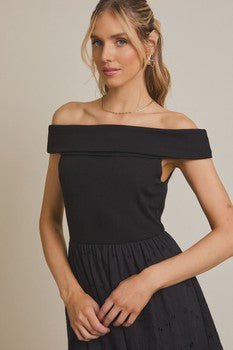 Off Shoulder Lace Midi Dress