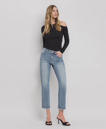 Lovervet Mid Rise Crop Straight
