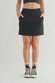 Black Active Skort
