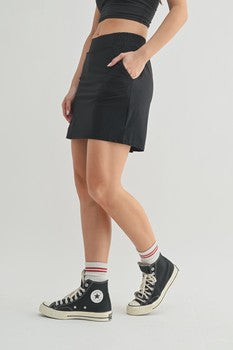 Black Active Skort