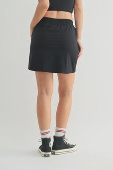 Black Active Skort