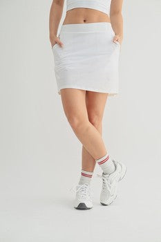White Active Skort