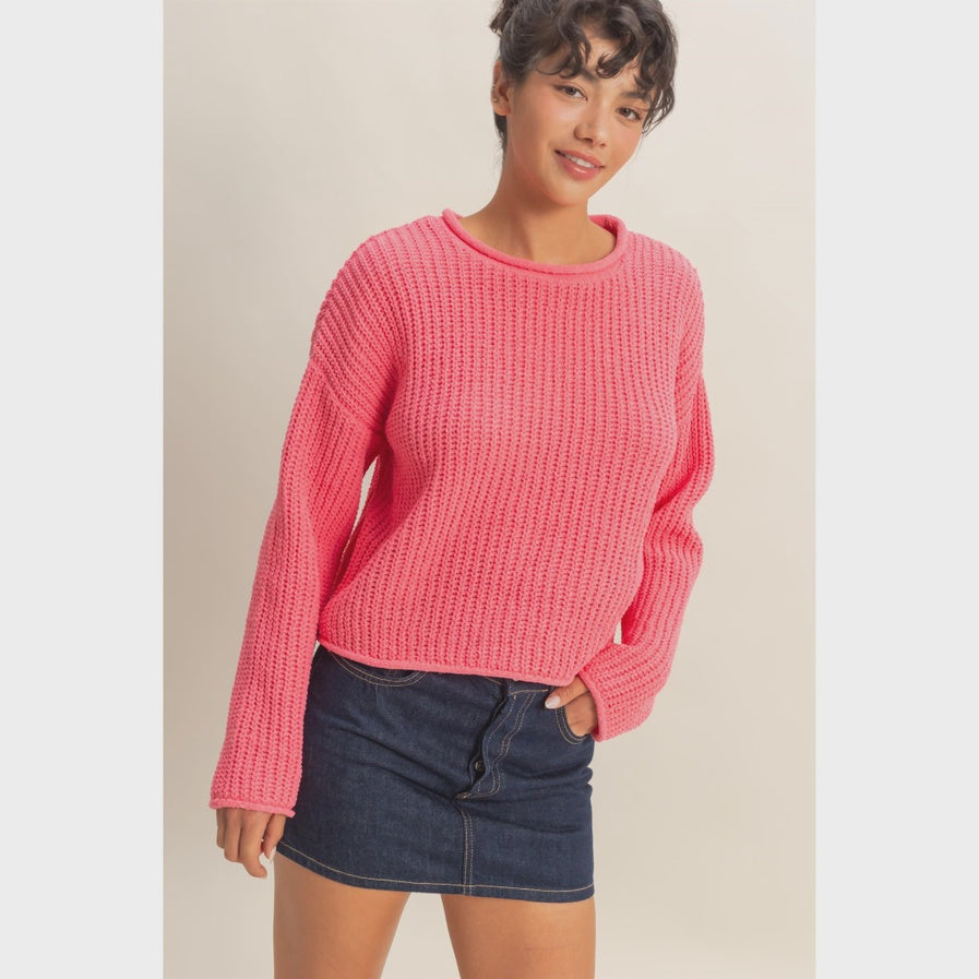 Taffy - Rolled Edge Sweater