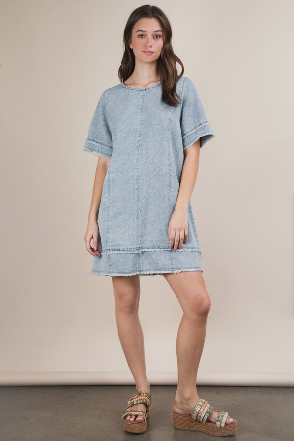 Light Washed Denim Dress