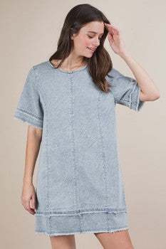 Light Washed Denim Dress